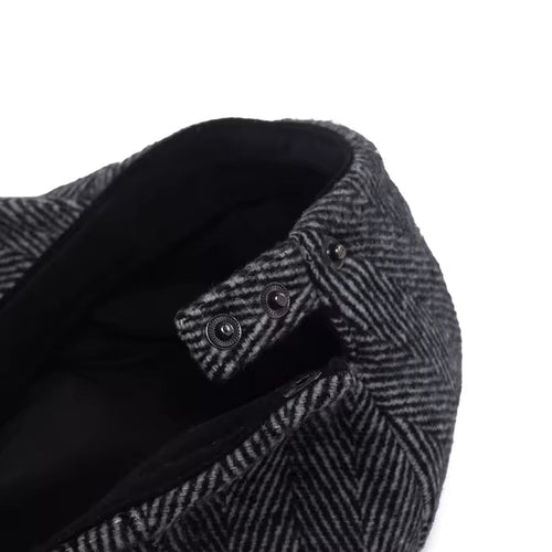 Herringbone Wool Cap